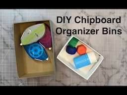 Tutorial: DIY Chipboard bins for organizing scrapbook supplies