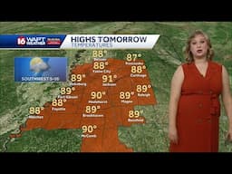 Scattered afternoon storms may put a damper on outdoor plans