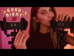 Double 3Dio Goodnight Kisses (ASMR) ♡ Soft & Gentle for Sleep  ♡