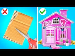 BARBIE RICA VS BARBIE POBRE MANUALIDADES DE CARTÓN || Increíbles Ideas por 123 GO! School