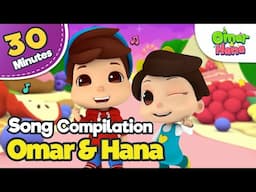 Omar & Hana 30 MINUTES SONG COMPILATION 🎵🎶 | Islamic Series & Songs For Kids | Omar & Hana English