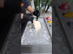 Satisfying Street Ice Cream Techniques That Will Mesmerize You #shorts #satisfying #icecream