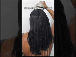 Straight to curly hair 😍 #hair #naturalhair