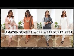AMAZON SUMMER KURTA SETS HAUL| OFFICE WEAR KURTA SETS | GoGlam