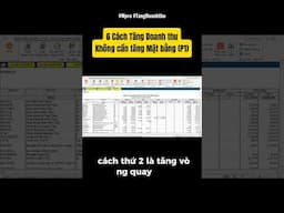 6 CÁCH TĂNG DOANH THU KHÔNG CẦN THÊM MẶT BẰNG #Tangdoanhthu #tangdoanhso