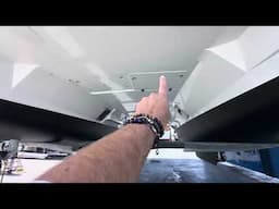Bali Catamarans 4.8 hull design and video  of new bottom paint