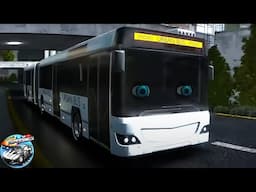 Wheels on the Bus, Go Round and Round Cartoon Video for Kids