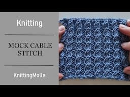 Mock cable twisted Rib stitch