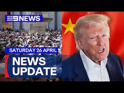 Thousands attend Pope Francis funeral; US-China trade war confusion | 9 News Australia
