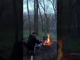 Enjoying the campfire #campfire #camping #outdoors #tent #nature #fyp  #my #viralvideo #dad #fire