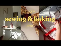 Cozy Week in the Life Vlog | Sewing, Baking, Content Creation