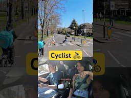 Watch for Cyclist 🚴‍♂️ #driving #car #lesson #learn #howto #london #road #fyp #teacher #cyclist