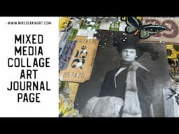 "Live in the Moment" - A Cluster Collage Art Journal Page.