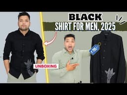 Premium PURE Cotton Black Shirt for Men – Best Casual Shirt Under ₹1000 | Flipkart & Myntra Online