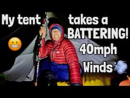 💨⛺️😬 Hanging On In 40mph+ Winds - Solo Wild Camping in the Lake District