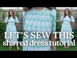 LET'S SEW THIS - learn to draft the perfect shirred dress for FREE!! No sewing pattern needed 💚