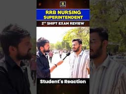 RRB Nursing Superintendent Exam Review #shorts #utkarshnursing #rrbnursingsuperintendent