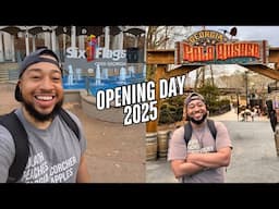 OPENING DAY of the 2025 Season at Six Flags Over Georgia! | RIDING GOLD RUSHER & EATING ALL-NEW FOOD