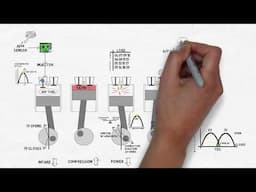THE 4 STROKES OF AN ENGINE | Internal combustion cycle in detail