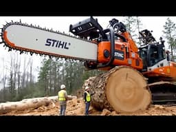 60 Fastest Automatic Firewood Processing Machine | Homemade Modern Wood Cutting Chainsaw Machines