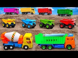 Find toys   Concrete mixer truck, airplane, tank truck, excavator, garbage truck | Kid Studio