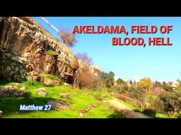Judas hangs himself at the field of blood. Akeldama. Let's visit Akeldama from Gethsemane.