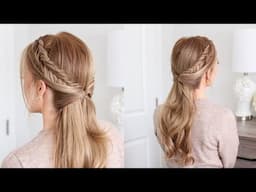 HALF UP FISHTAIL HAIRSTYLE | Braided Hairstyles for Medium Long Hair