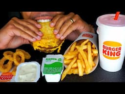 ASMR BURGER KING SPICY WHOPPER MELT REVIEW EATING SOUNDS COMMERCIAL AD JERRY TALKING MUKBANG