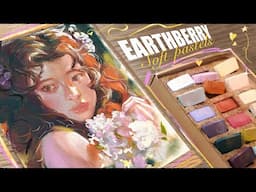 🎨 Trying EARTHBERRY Soft Pastels 🌿 | Honest First Impressions + Demo Art