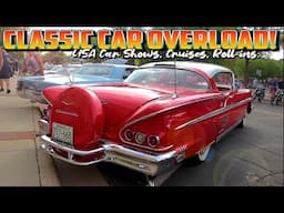 MASSIVE CLASSIC CAR SHOW OVERLOAD!!! 3 Hours of CLASSIC CARS! Muscle Cars, Hot Rods, Street Rods USA