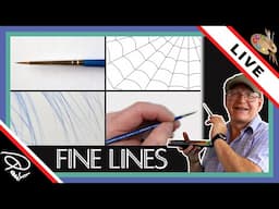 TOP TIPS for Painting FINE LINES in Watercolor - LIVE!