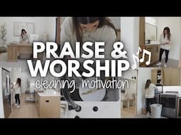 CLEANING MOTIVATION TO PRAISE + WORSHIP MUSIC | CALMING CLEAN WITH ME 2025 | RELAXING CLEANING MUSIC