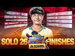 BACK TO BACK SOLO 26 FINISHES IN SCRIMS!! | BMPS GRIND SCRIMS | iQOORGEViPER #bgmi