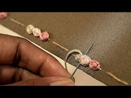 Easy Floral Embroidery Border Tutorial | Beginner Friendly Design for Clothes & Fabric Edges