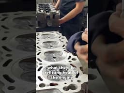 Engine head rebuild: machining & valve job #volvo #machining #cylinderhead #machinehead