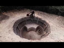 90 Days Building Underground Temple House and Water Well Stock with Private Pool