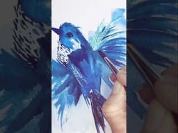 This Cute Little Bird Takes Flight in Watercolor  #art #shorts #arttherapy