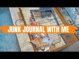 Add Art Journal Pages to Your Junk Journal Like This!  | No Talking or Music | ASMR