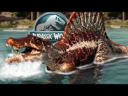 SPINOSAURUS HUNT Fish in DEEP WATER!!! - Jurassic World Evolution 3