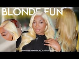 BLONDE LACE FRONTAL WIG SWITCH UP UNDER 15 Minutes! Perfect HD Quality Unit Ft. Tuneful