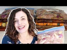 10 Meals in One Hour | Freezer Cooking for Beginners