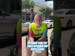 Ironman Texas vlog - 1st timer interview #ironmantexas #ironmantriathlete