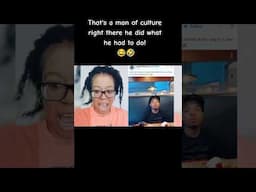 That's a man of culture right there he did what he had to do! 😂🤣 #short | @WillNakina