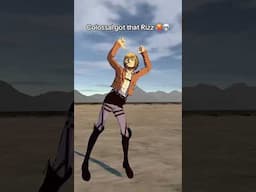 Armin Rizzing the Colossal Titan 🥵 💀  #rizz #aot #attackontitan #anime #vrchat #meme #funny #fyp
