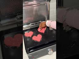 Cooking a heart-shaped breakfast for my dogs 🍳🧇🐾❤️  #cooking #breakfast  #asmr #viral #shorts
