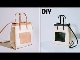 DIY Cloth Tote Bag Tutorial Cotton Canvas Design Purse making at home