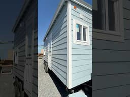 What do you think of this blue 20ft Model X 🏡🩵 #tinyhometour #bluehouse #tinyhomedesign #tinyhomes