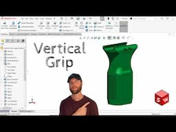 Solidworks Tutorial | Vertical Grip for Picatinny Rail Attachment