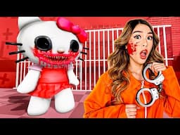 KAT ESCAPES HORROR HELLO KITTY PRISON RUN IN ROBLOX (OBBY)