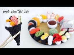Crochet Temaki Hand Roll Sushi | Amigurumi Tutorial | SpringDay DIY